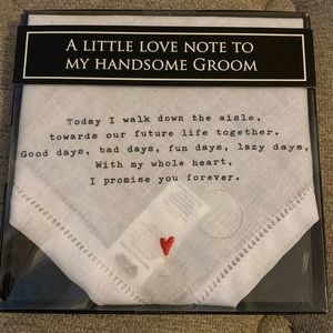 Mudpie handkerchief for Groom.